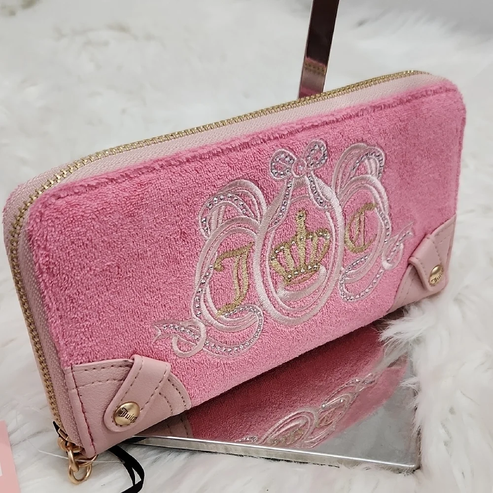 💕▪️Juicy Couture▪️lovers Club  Pink Lemonade  Long Zip Around Wallet